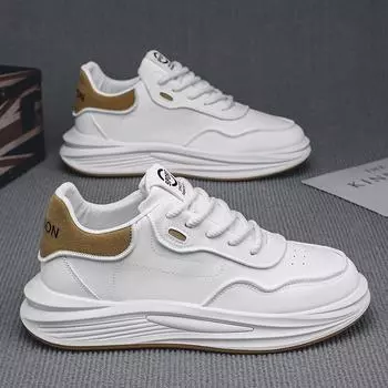 2025 новые белые туфли для мужчин, популярная весенняя универсальная повседневная обувь для скейтбординга, модные дышащие кроссовки для мужчин 39