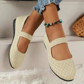 2025 новые большие размеры туфли на плоской подошве женские тканые ткани модные круглые дышащие неглубокие горловины одна педаль 36