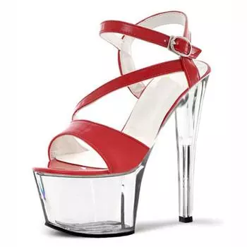 2025 новые босоножки на высоком каблуке 15/17 см с неглубоким носком и водонепроницаемым каблуком-шпилькой 34