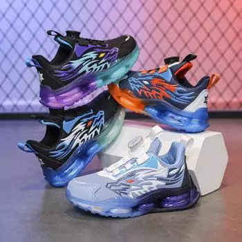 2025 Новые детские кроссовки для мальчиков, повседневные кроссовки на платформе, удобные детские школьные спортивные теннисные кроссовки для мальчиков, детская баскетбольная обувь 28 синий