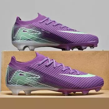 2025 новые футбольные бутсы большого размера с длинными гвоздями для мужчин и женщин с низким верхом для тренировок на искусственном газоне со сломанными гвоздями 35 розовый