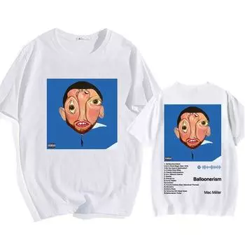 2025 Новые футболки Balloonerism Macc Miller, летние футболки с коротким рукавом из хлопка для мужчин и женщин, футболки с принтом, одежда унисекс, топы XS