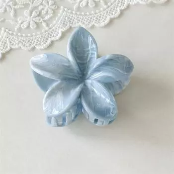 2025 Новые Гавайские Пляжные Аксессуары Для Волос Модные Синие Белые Цветочные Заколки Для Волос Краб Акула Заколки Шпильки Для Женщин Головные Уборы синий yonder