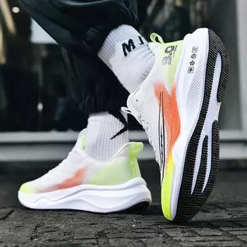 2025 Новые износостойкие дышащие сетчатые удобные баскетбольные спортивные кроссовки молодежная мода амортизирующие тренировочные кроссовки 36 зелёный