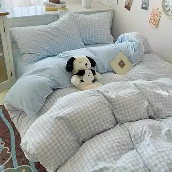 2025 Новые комплекты постельного белья в полоску Дышащий пододеяльник с геометрическими узорами Высококачественный Уютный Дышащий пододеяльник 1.2m-150x200cm 3pcs