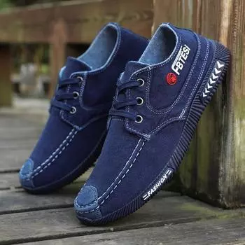 2025 новые летние дышащие парусиновые туфли мужские корейские версии трендовые универсальные туфли для серфинга повседневная рабочая обувь старые пекинские тканевые туфли 39