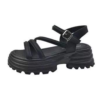 2025 новые летние интернет-знаменитости супер-пожарные римские сандалии в стиле феи студенческая платформа модная универсальная пляжная обувь 35