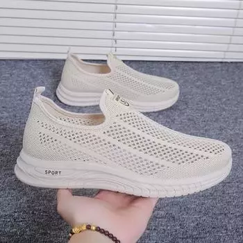 2025 новые летние мужские туфли с одной педалью для среднего и пожилого возраста, легкие повседневные спортивные туфли с мягкой подошвой, мужская обувь 39