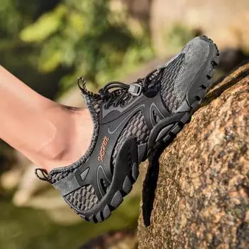 2025 новые летние полые туфли для активного отдыха на воде, дышащие, быстросохнущие, повседневные туфли для рыбалки, классные мужские сандалии 39