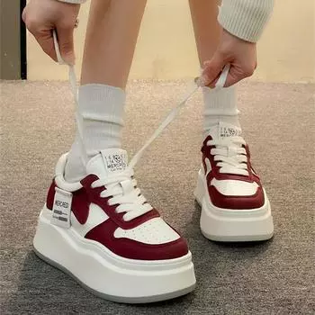 2025 новые летние популярные белые туфли нишевого дизайна спортивная обувь износостойкая модная обувь с толстой подошвой 35 белый