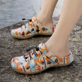 2025 новые летние туфли для ходьбы по дерьму, тапочки, легкая садовая обувь, мужская верхняя одежда, пляжная обувь, производитель 40