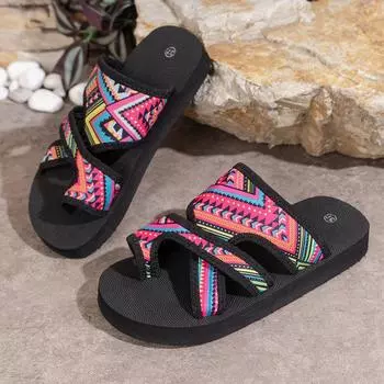 2025 новые модные дышащие сетчатые тапочки с закрытым носком, нескользящие износостойкие мягкие пляжные женские тапочки 36 фиолетовый