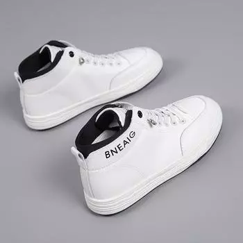 2025 новые модные туфли для весны и осени, нескользящие, средней высоты, износостойкие, повседневные туфли с мягкой подошвой, женские белые туфли, увеличивающие рост 35