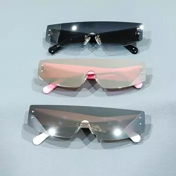 2025 Новые модные женские солнцезащитные очки Sun Outdoor Gradient Color без оправы UV400 модные дизайнерские солнцезащитные очки