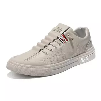 2025 новые мужские дышащие модные кроссовки для скейтбординга повседневная обувь для отдыха на природе мужские спортивные повседневные кроссовки для скейтбординга кожаные мягкие подошвы удобные белые туфли 39