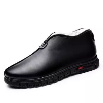 2025 новые мужские хлопковые туфли зимние плюс бархатные теплые повседневные туфли кожаные ветрозащитные утолщенные легкие удобные хлопковые туфли 39