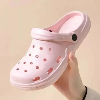 2025 Новые мужские и женские водонепроницаемые садовые сабо для отдыха на природе пляжная обувь с большим отверстием для носка сандалии из крокодиловой кожи домашние тапочки лето 38-39 серый