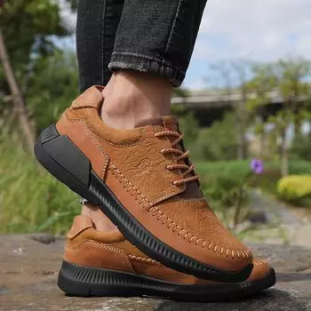 2025 новые мужские кроссовки для альпинизма, мужская кожаная повседневная обувь для активного отдыха, износостойкие и нескользящие горные альпинистские туфли 38