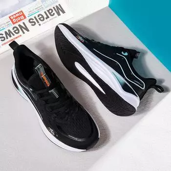 2025 Новые мужские кроссовки для бега на воздушной подушке для марафона, дышащие, легкие, женские, удобные, спортивные, нескользящие кроссовки 39 зелёный