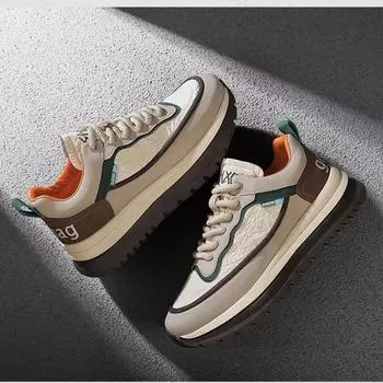 2025 Новые мужские кроссовки Качественная мужская повседневная обувь Дышащая удобная мужская обувь на платформе для активного отдыха Универсальная мужская теннисная обувь для мужчин 39 чёрный