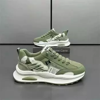 2025 Новые мужские кроссовки сетчатые дышащие повседневные туфли для тренировок по теннису на открытом воздухе дизайнерские кроссовки на платформе для спорта на бегу для мужчин 39 зелёный
