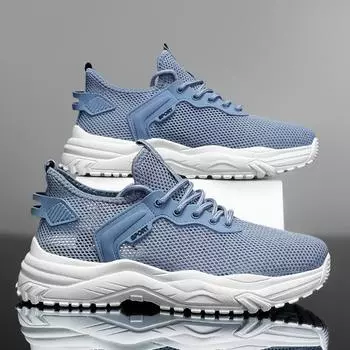 2025 новые мужские летние ажурные сетчатые дышащие старые туфли модные легкие мягкие сетчатые мужские кроссовки для бега 39