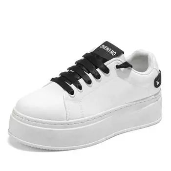 2025 новые мужские летние дышащие белые мужские модные универсальные кроссовки на платформе, увеличивающие рост, повседневные кроссовки для скейтбординга 39