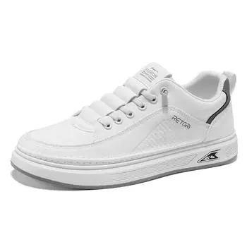 2025 новые мужские летние дышащие белые туфли мужские модные универсальные кроссовки на платформе повседневные кожаные туфли мужские скейтерские туфли 39