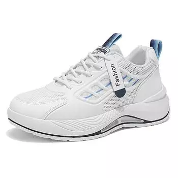 2025 новые мужские летние дышащие сетчатые белые туфли мужские модные универсальные кроссовки на платформе повседневная обувь в стиле ретро 39