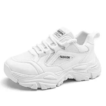 2025 новые мужские летние дышащие сетчатые универсальные повседневные кроссовки для бега для студентов мужские увеличивающие рост белые старые туфли на платформе 39