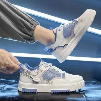 2025 новые мужские летние дышащие тонкие модные сетчатые повседневные туфли для скейтбординга с ажурной сеткой, увеличивающие рост, белые универсальные модные туфли 39