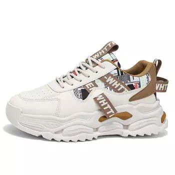 2025 новые мужские летние корейские модные универсальные спортивные повседневные молодежные увеличивающие рост белые старые туфли модная обувь 39