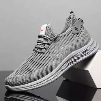 2025 новые мужские летние сетчатые дышащие повседневные туфли с мягкой подошвой, кроссовки с вырезами, удобные кроссовки для бега 38 чёрный