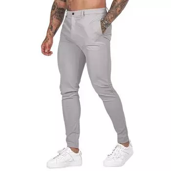 2025 Новые мужские однотонные спортивные брюки мужские брюки для фитнеса летние тонкие свободные быстросохнущие эластичные спортивные брюки для бега тренировочные брюки M красный