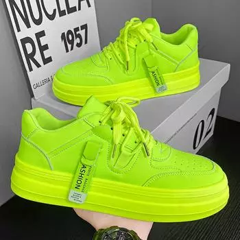 2025 новые мужские осенние зеленые модные туфли для мужчин на платформе модные увеличивающие рост спортивные повседневные белые туфли для скейтбординга 39