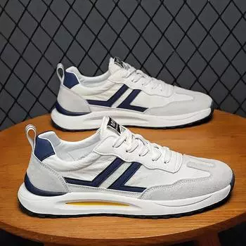 2025 Новые мужские повседневные туфли на шнуровке Мужские спортивные туфли Мягкие мужские кроссовки Удобная мужская обувь для отдыха Zapatillas Informales 39