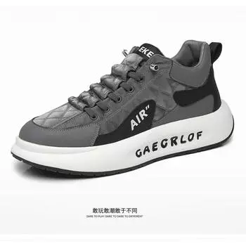 2025 новые мужские спортивные туфли универсальные повседневные кроссовки на платформе увеличивающие рост туфли для пожилых мужчин белые модные туфли для мальчиков 39 белый