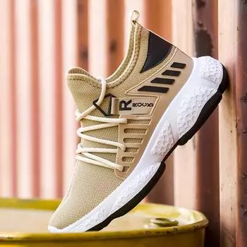 2025 новые мужские туфли осенние повседневные спортивные туфли летающие тканые одинарные туфли дышащие кроссовки для бега ученические 39 белый