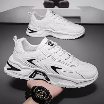 2025 новые мужские туфли весенние молодежные спортивные туфли на платформе, увеличивающие рост, универсальные кожаные туфли для учеников старших классов средней школы, повседневная модная обувь 39