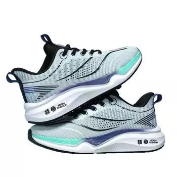 2025 новые мужские весенние сетчатые дышащие повседневные кроссовки для бега с мягкой подошвой для тестирования на теле, модная спортивная обувь 39 чёрный