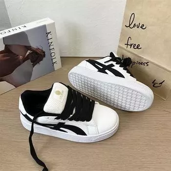 2025 новые нишевые ретро серые туфли на платформе для хлеба ins Guochao новые китайские студенческие уличные скейтбордные туфли для мужчин 35 белый