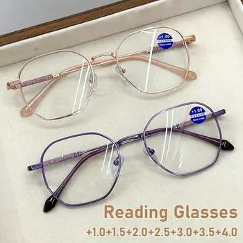 2025 Новые очки для женщин с металлической круглой оправой для лечения пресбиопии, высококачественные очки для лечения пресбиопии унисекс, модные рецепты для лечения пресбиопии 0