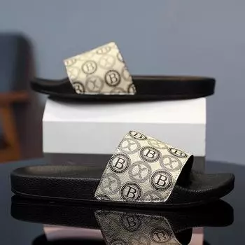 2025 новые односложные тапочки мужские уличные сандалии для дома в помещении корейская версия нескользящие домашние тапочки тапочки 39 бежевый