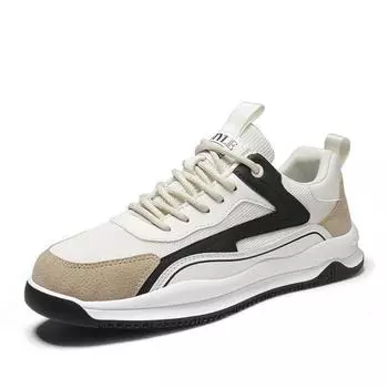 2025 новые осенние мужские кроссовки повседневные туфли со шнуровкой мягкая подошва нескользящая удобная универсальная корейская мода кроссовки 39 белый