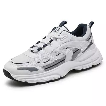 2025 новые осенние мужские туфли, мужские кроссовки белые сетчатые повседневные скейтерские туфли, белые сетчатые туфли на платформе для пожилых людей 39