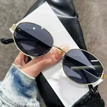 2025 Новые овальные солнцезащитные очки для мужчин и женщин, модные солнцезащитные очки UV400, очки для вождения на открытом воздухе, спортивные очки в стиле панк для мужчин