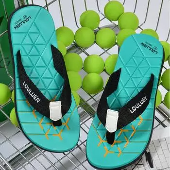 2025 Новые пляжные шлепанцы мужские нескользящие внешние тапочки летние мужские сандалии на клипсах модные повседневные сандалии 39 чёрный