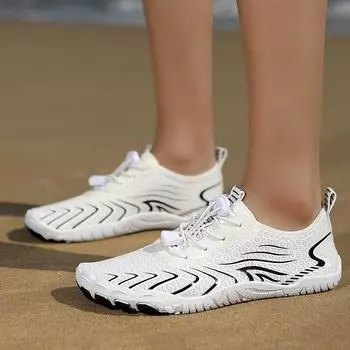 2025 новые походные ботинки для активного отдыха, походные туфли для ручья, обувь для плавания, забродная обувь, мужская пляжная обувь, легкие и быстросохнущие туфли с пятью пальцами 36 чёрный