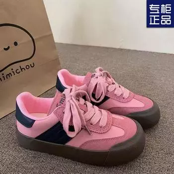 2025 новые популярные маленькие белые туфли повседневные универсальные модные туфли для скейтбординга спортивная обувь оригинальная универсальная нишевая обувь для моральной тренировки женская 35 розовый