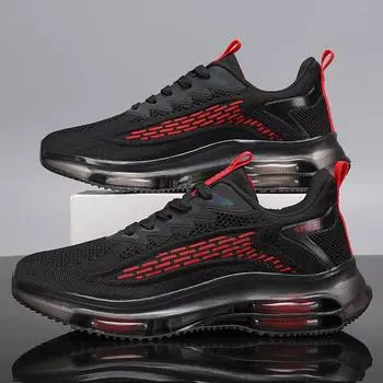 2025 Новые повседневные мужские модные туфли на плоской подошве с воздушной подушкой, дышащая легкая спортивная обувь, подходящая для бега и ходьбы 39 синий